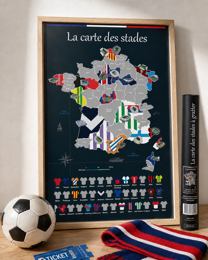Carte à gratter football France vue détaillée